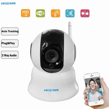 

Wireless 720P Pan Tilt Network Home CCTV IP Camera IR Night Vision Motion Detection IP Camera and Baby Monitor AR-IP602WT