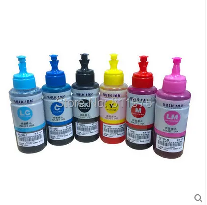 Kaufen Dye tinte Basierend Non OEM 6 farbe Refill Tinte Kit 70ml für Epson L800 L801 druck tinte Patrone Keine. t6731 2 3 4 5 6