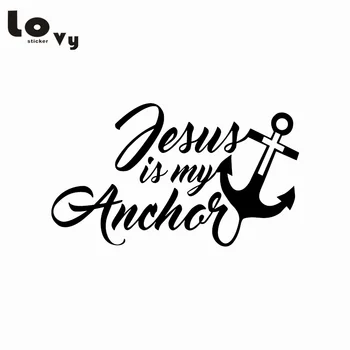 

JESUS IS MY ANCHOR Vinyl Car Sticker Love God Boat Ship Car Decal