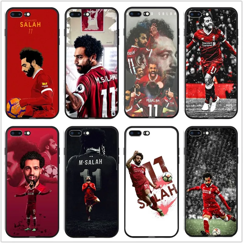 

IMIDO Football player MOHAMED SALAH Soft silicone phone case For iPhone X 6s 6plus 6 7plus 7 8 8plus 5 5S SE XR XS max TPU Cover