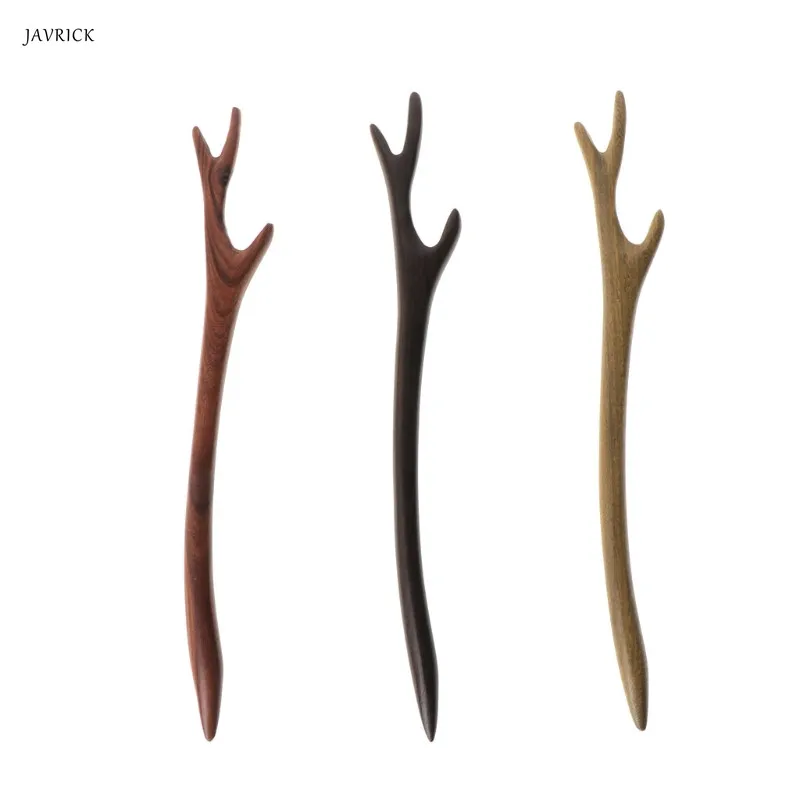 1PC Chinese Style Women Hairpins Retro Natural Horn Hair Stick Jewelry Decors