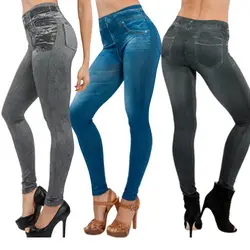 Для женщин тонкие джинсы Леггинсы для с карманами и высокой посадкой Slim Fit джинсовые штаны мотобрюки IK88