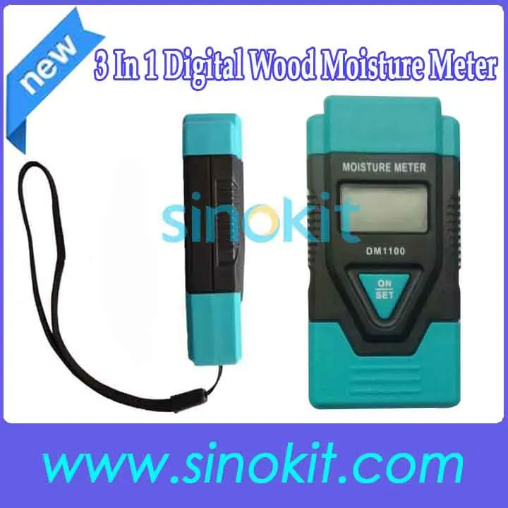 Free Shipping 3In 1Multi-function Wood Moisture Meter with Mortar Concrete and Plaster DM1100 (Blue) | Инструменты