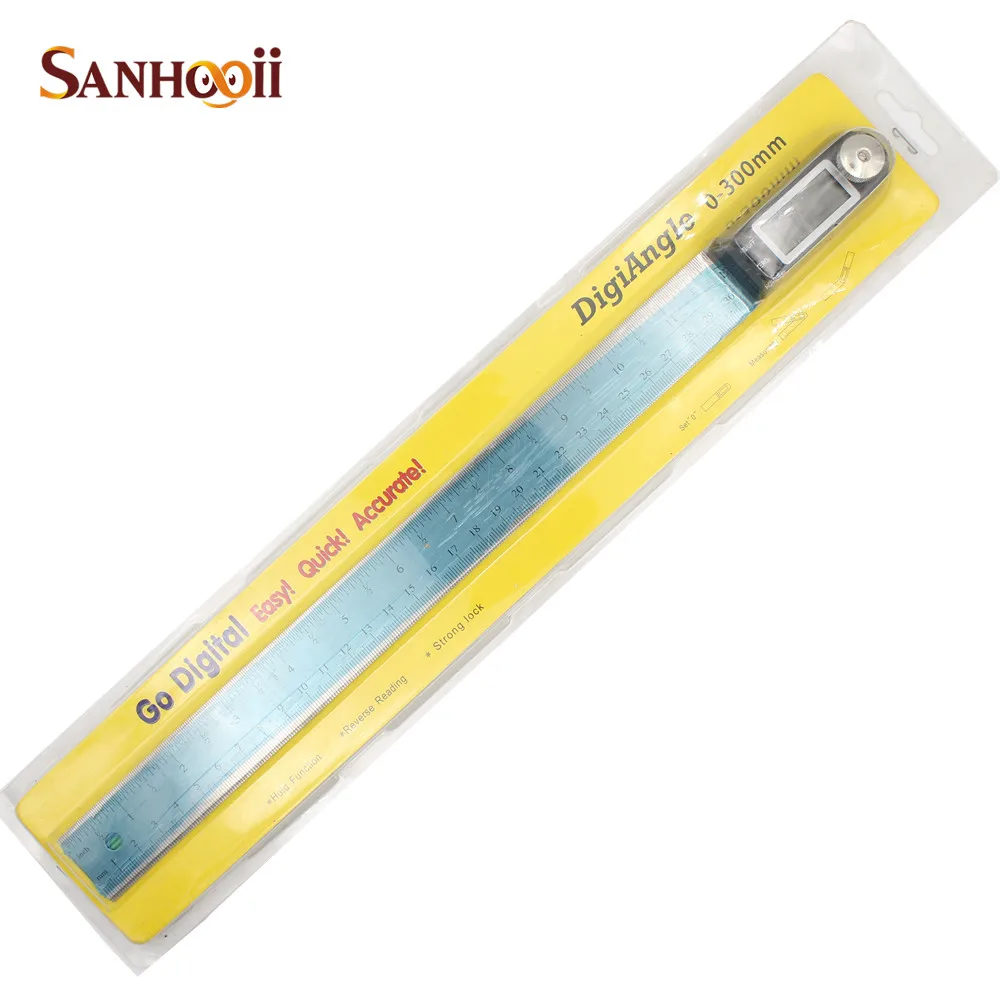 

Sanhooii High Quality Stainless Steel 300mm Digital Protractor Precision Angle Test Measuring Tool