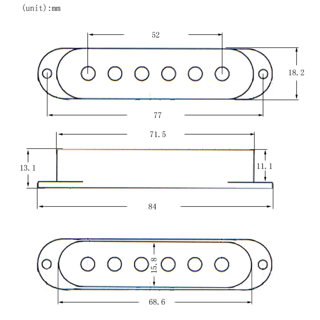 3pcs Single Coil SSS Humbucker Pickup Covers for Strat ST Squier SQ Electric Guitar Replacement Parts