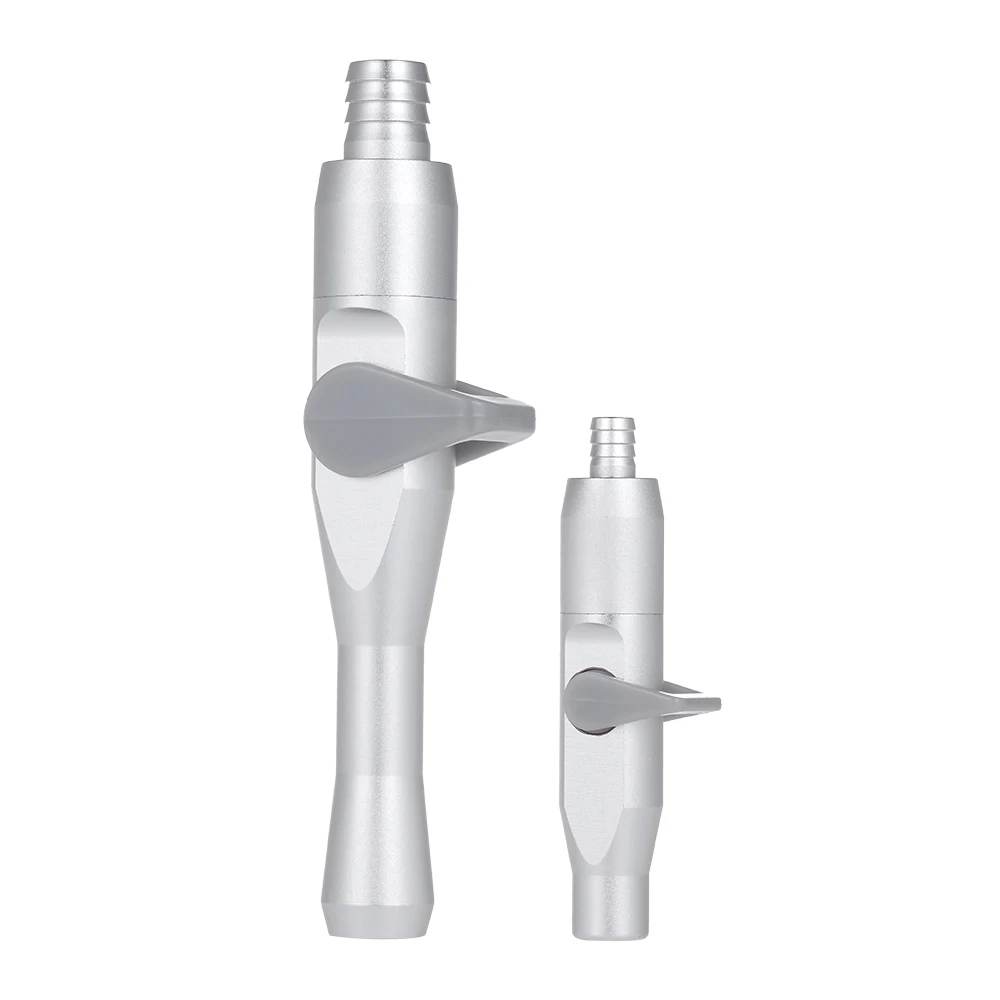 2 Pcs Aluminum Dental Saliva Ejector Suction for Disposable Saliva Ejector Universal Tips Salivary Duct Dental Valves Tube Tools