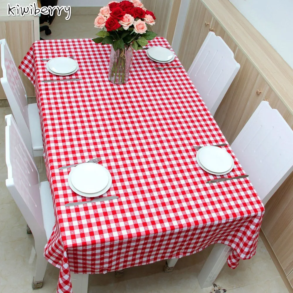 

Tower Decor Plaid Tablecloth Rectangular Dining Table Cover Obrus Tafelkleed Mantel Mesa Disposable Nappe Tissus For Wedding
