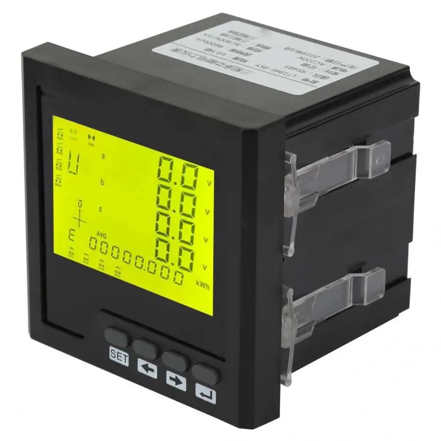 

Wattmeter Power Meter AC 400V/5A Electric Instrument Three-phase Power Ammeter Intelligent Digital Three Phase Meter Watt