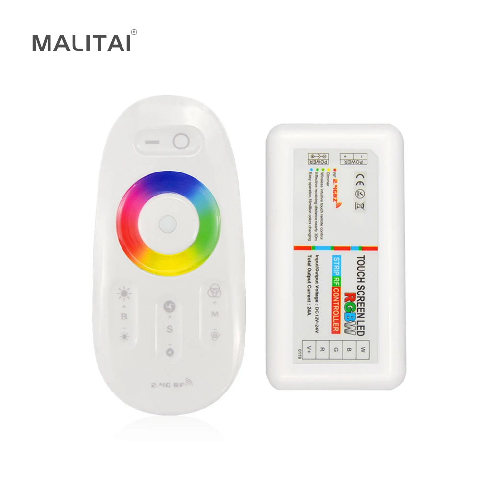 

2.4G RF WIreless Touch Screen Remote LED Controller Dimmers DC 12V-24V 18A Control For RGB RGBW RGBWW RGBCW LED Strip light Tape