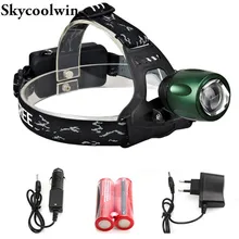 Zoom перезаряжаемый головной светильник 18650 светодиодный налобный фонарь CREE Водонепроницаемый XM-L T6 2000LM Головной фонарь светильник фонарь