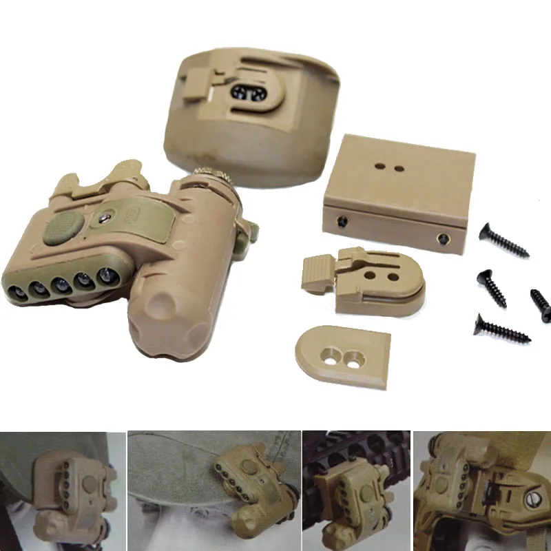 

Tactical Airsoft Helmet IFF IR Led Light Set Multi Mission Fits Helmet Cap Handguard Picatinny Rail RAC