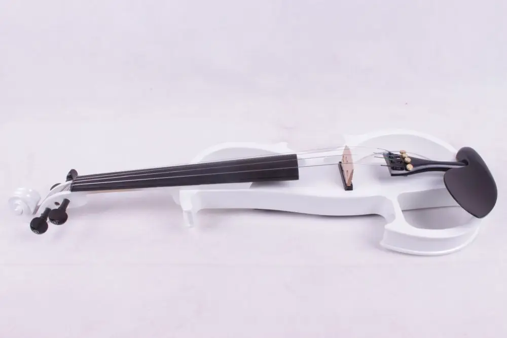 4 струны 1/2 4/4 электрическая скрипка белый бант бесшумный звукосниматель мелкий тон части включают#8-10
