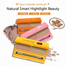 3 типа, двухцветная пудра для бровей, усилитель палитры теней, долговечный, легко носить, макияж, косметический инструмент