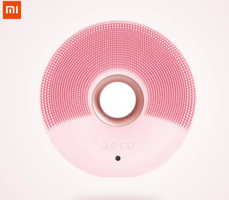 pink Оригинальные устройства для очищения лица Xiaomi DOCO Dual-power, умные электрические устройства для удаления красоты, прибор для ухода, измеритель для мытья, 1-99 файлов, управление приложением - Цвет: pink