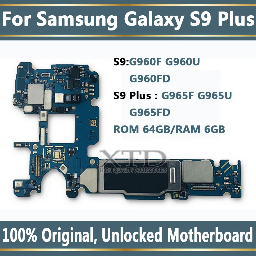 100% оригинальная материнская плата разблокировки для Samsung Galaxy S9 PLUS G965F G960F