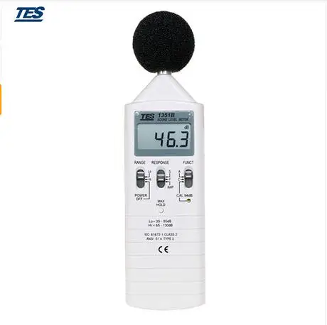 

TES TES-1351B Digital Sound Level Meter 31.5Hz to 8KHz, 35 to 130db TES1351B