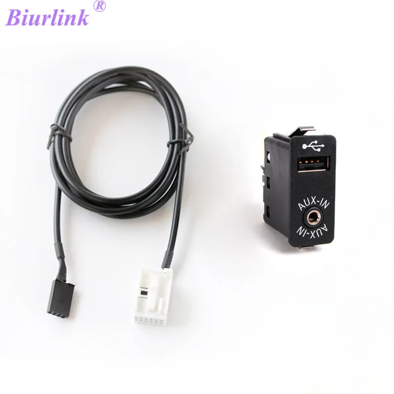 Biurlink Aux-in/USB разъем Переключатель аудио кабель адаптера для BMW E60 E61 E63 E64 E66 E81 E82 E70 E90