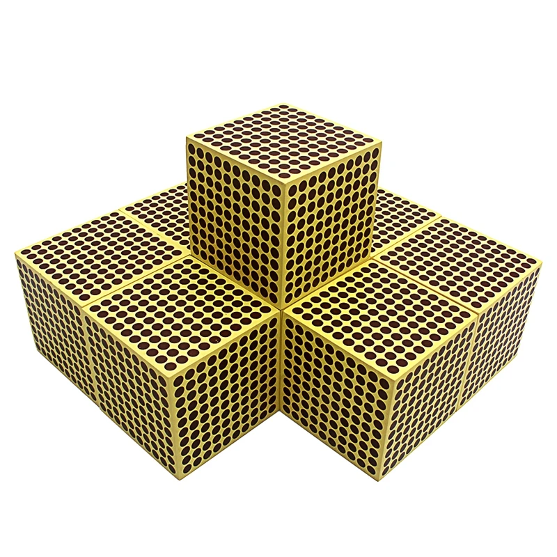 9Pcs Baby Toy Montessori Materials 9 Wooden Thousand Cubes Maths Training Preschool Early Learning Kids Toys Brinquedos Juguete