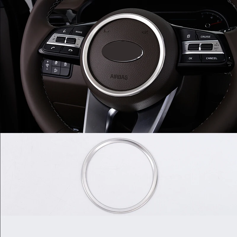 

For Kia Optima K5 2016 2017 2018 Car Steering wheel Button frame Cover Trim Stainless steel auto accessories car styling
