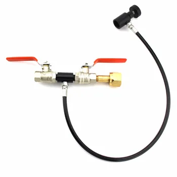 

PCP Paintball Airforce Dual Valve CO2 Tank Fill Station G1/2-14 Female with High Pressure Hose for Refilling Soda Stream Tank