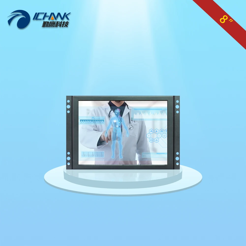 

ZK080TC-26602/8" inch 1024x768 4:3 HDMI VGA USB Small PC Mini HD Embedded Open Frame Resistance Touch LCD Screen Display Monitor