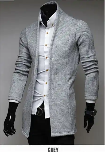 light grey cardigan mens