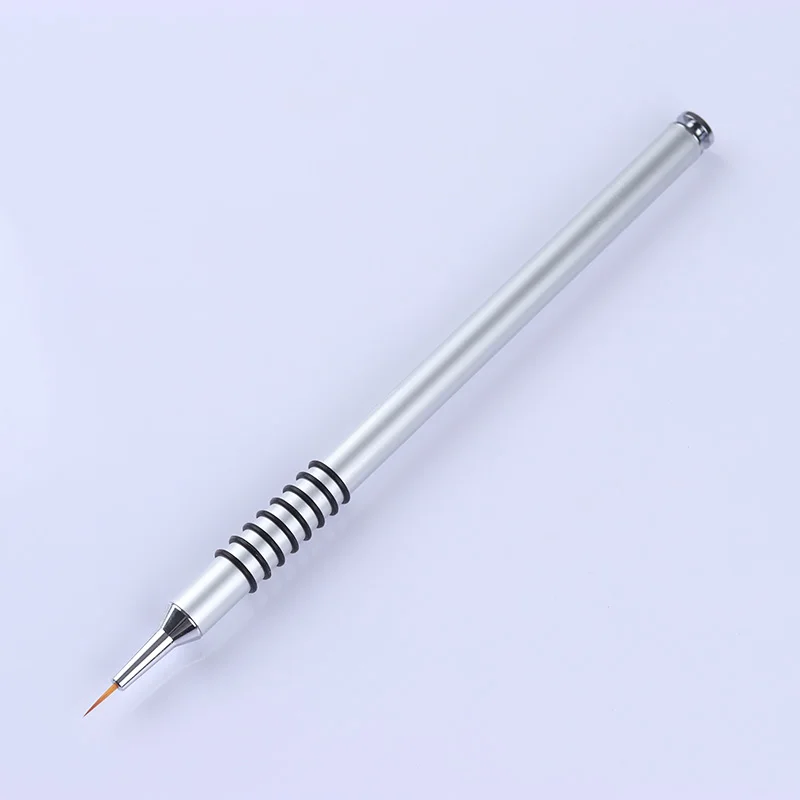 Серебряная ручка лайнер, щетка для ногтей Рисование инструменты для рисования 7 мм Цветок Ручка кисти маникюр ногтей инструмент