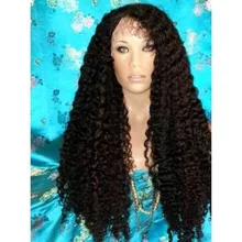 Free Shipping Brazilian Virgin Human Kinky Curly Glueless Full Lace Wig For Black Women 100%Human Hair Glueless Wig