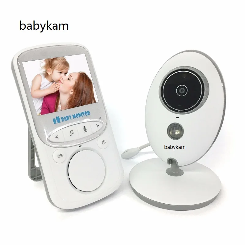 810A детская камера с мониторы babyphone 2,4 дюймов TFT ЖК дисплей ИК Ночное Видение домофон 4 колыбельные Термометры 2X зум