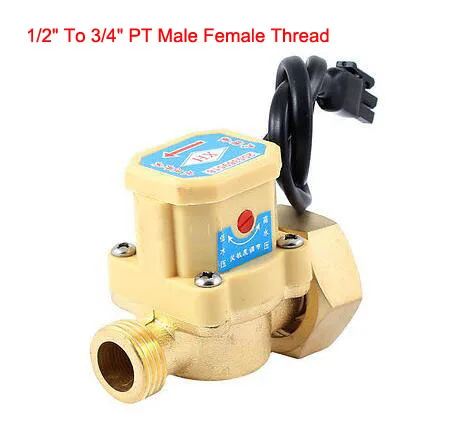 

1/2" 3/4" PT Male Female Thread 90W/120W/260W/350W/850W Pump Flow Sensor Liquid Switch for Water Heater