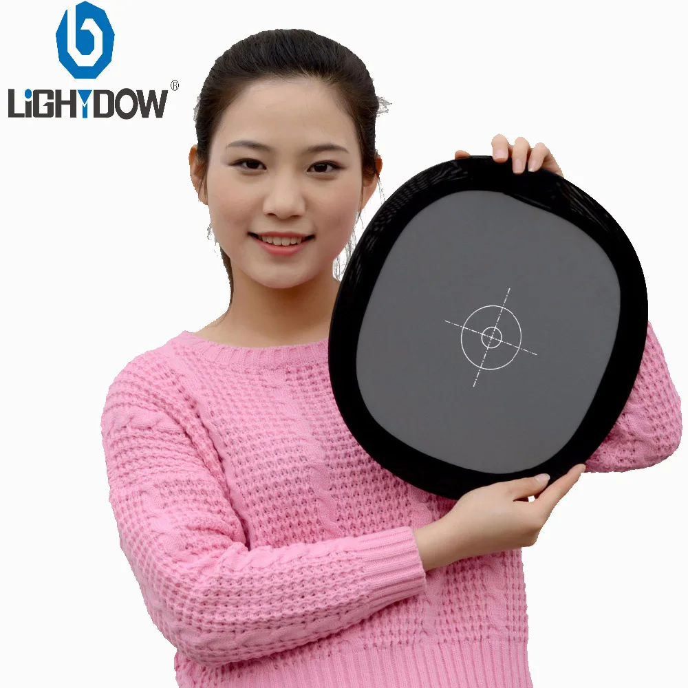 Lightdow 12 "30 см Баланс складной отражатель для камеры 18% Серый карты двойной уход за кожей лица белый