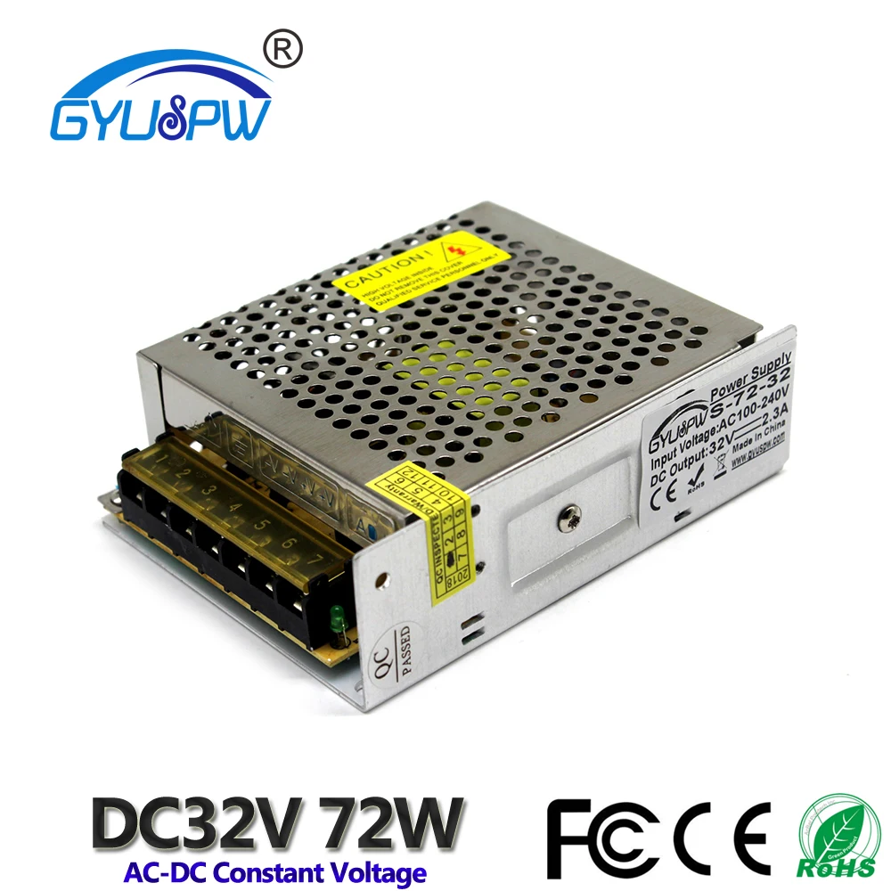 

Universal Switching Power Supply DC 32V 2.3A 72W Power Source Transformer 220V 110V AC DC32V SMPS For Led Lighting Stepper Motor