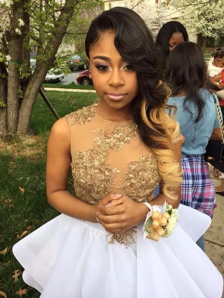 New Short Graduation Homecoming Dresses 2017 See Through Ball Gown