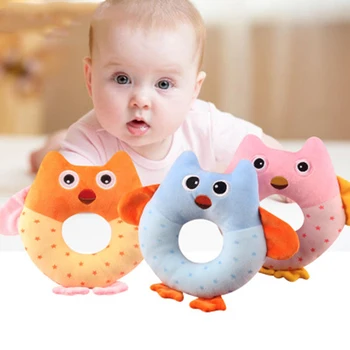 

Baby Rattles Toy Owl Shape Baby Rattle Toy Cartoon Animal Hanging Ring Rattle Rattle Hand Bell Baby Infant Plush Toy Kids Gift