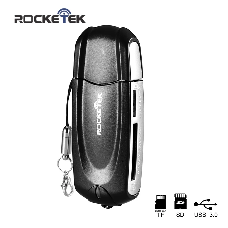 

ROCKETEK Same Time Read 2 Cards USB 3.0 Multi 4 in 1 Memory Card Reader Adapter for SD/TF Micro SD Computer Laptop Accessories
