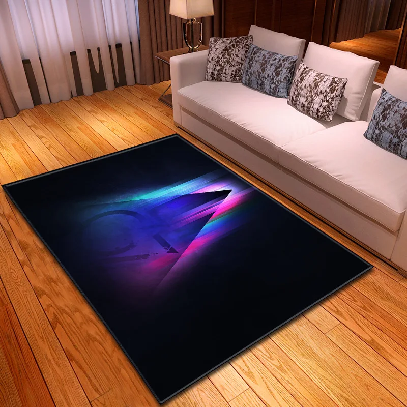 3D Square large carpet for livingroom and bedroom area rugs blue sytle children rooms kid sofa floor mat home decor customized - Цвет: L18122748