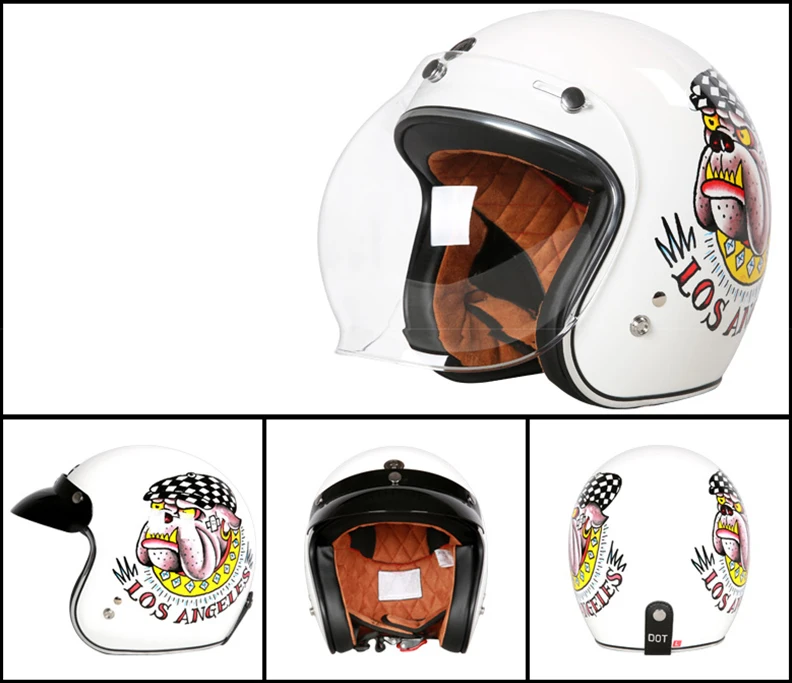TORC T50 в винтажном стиле с открытым лицом бренд мотокросс шлем емкости для мотоциклетного шлема DOT сертификацией