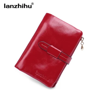 

New Women Genuine Leather Wallet Fashion Female Short Small Purse Leather Women Wallets Korean Coin Purse Card Holder