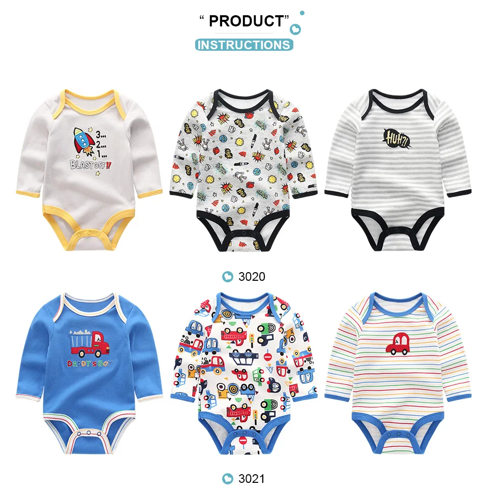 6 шт детская одежда боди с единорогами 0-12 M Roupas de малыш Bebe одежда полосатый комбинированный купальник хлопоковый для новорожденных малышей Одежда для девочек