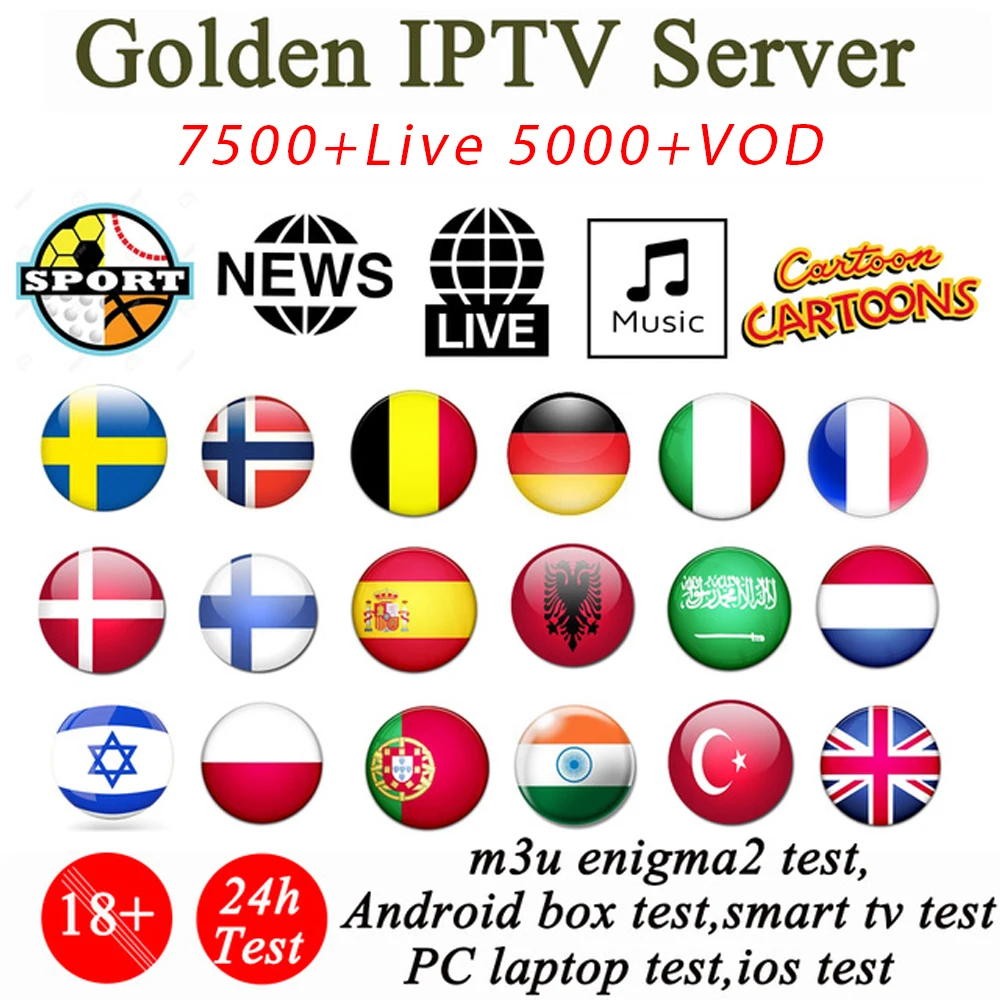 

French IPTV Subscription M3U Belgium IPTV Arabic IPTV Dutch IPTV Support Android m3u enigma2 IPTV TVIP 7500+Live and 5000+Vod