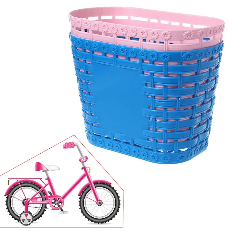 

Bicycle Basket Children Bike Tricycle Scooter Supplies Handlebar Carrier Outdoor Cycling Storage Front Shopping Kids Accessories