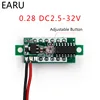 Mini Digital Voltmeter Voltage Tester Meter 0.28 Inch 2.5V-30V LED Screen Electronic Parts Accessories Digital Voltmeter ► Photo 2/6