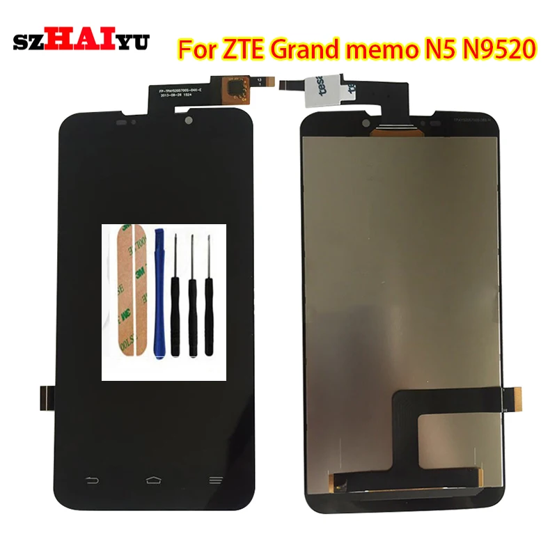 

1280x720 5.7'' LCD For ZTE Grand memo N5 U5 5S N5S N9520 V9815 LCD Display Touch Screen Digitizer Panel Replacement Frame