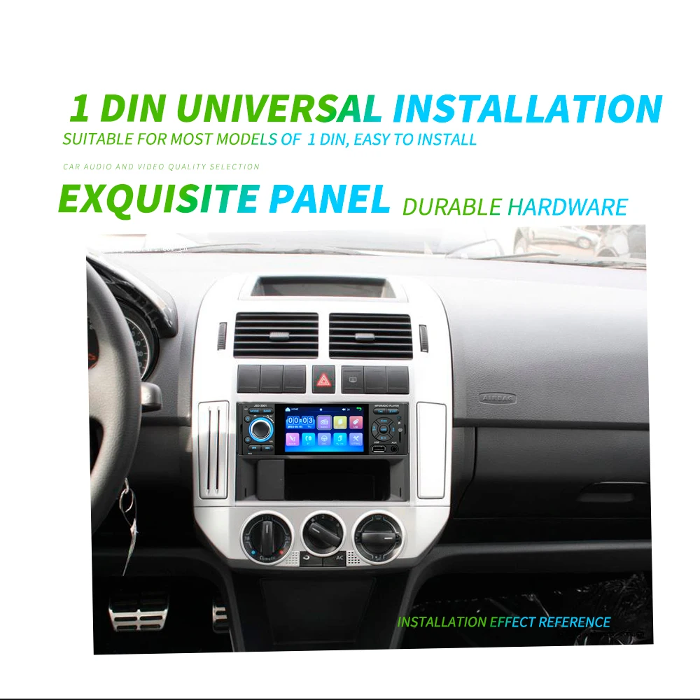 Rádio do Carro Sensível ao Toque de Áudio Podofo Autoradio Polegada Tela Automático Estéreo Multimídia Player Ligação Espelho Bluetooth Usb Aux fm Swc 1 Din 4 8 Rádios automotivos