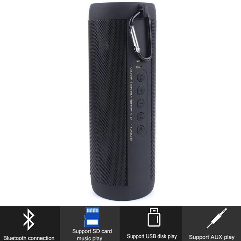 Музыкальная колонка fm радио Bluetooth динамик водонепроницаемый портативный