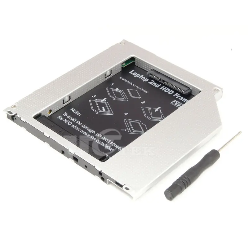 2nd HDD SSD Caddy Adapter 9.5mm PATA IDE to SATA For Macbook Pro Non Unibody Mid 2007 Late 2006