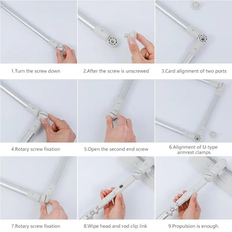 Long Handle Glass Cleaner Wiper Brush Double Side Home Window Cleaning Tool