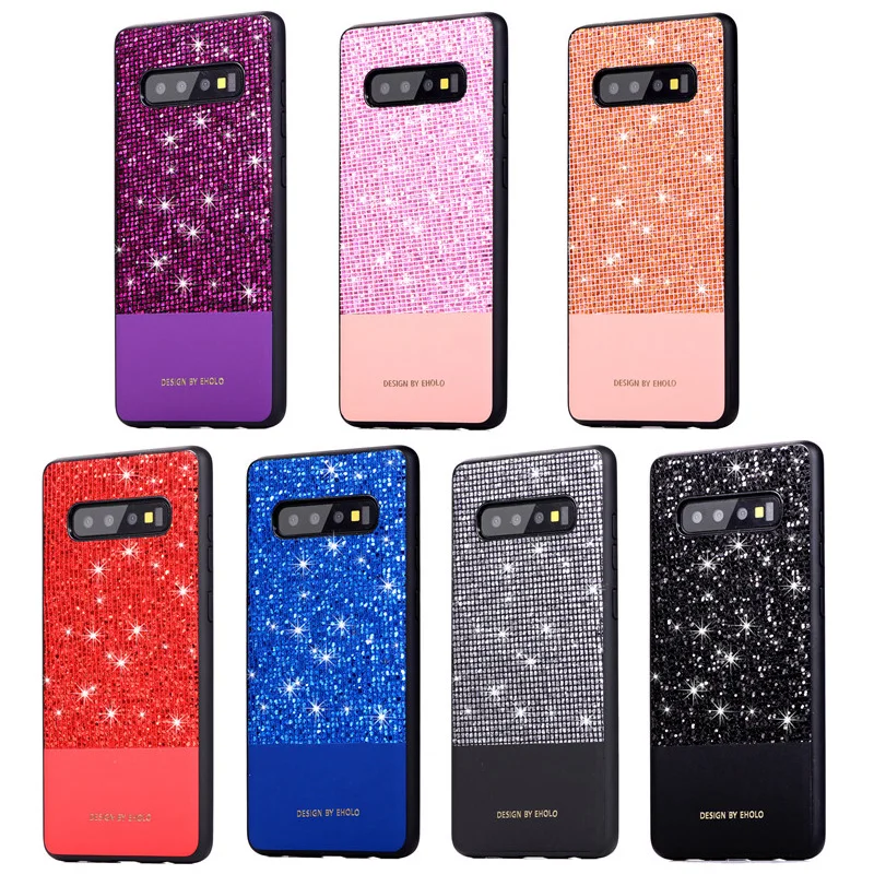 

Luxury Glitter Silicon Phone Case For Samsung Galaxy S8 S9 S10 Plus Shockproof Cover On For Samsung S9 S8 Plus S10 E Case Coque