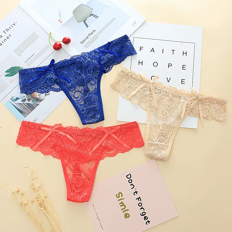New Brand Sexy Lace Women Thongs and G string Seamless Panties Female Transparent Underwear Tanga Bragas T Back Intimates (2)