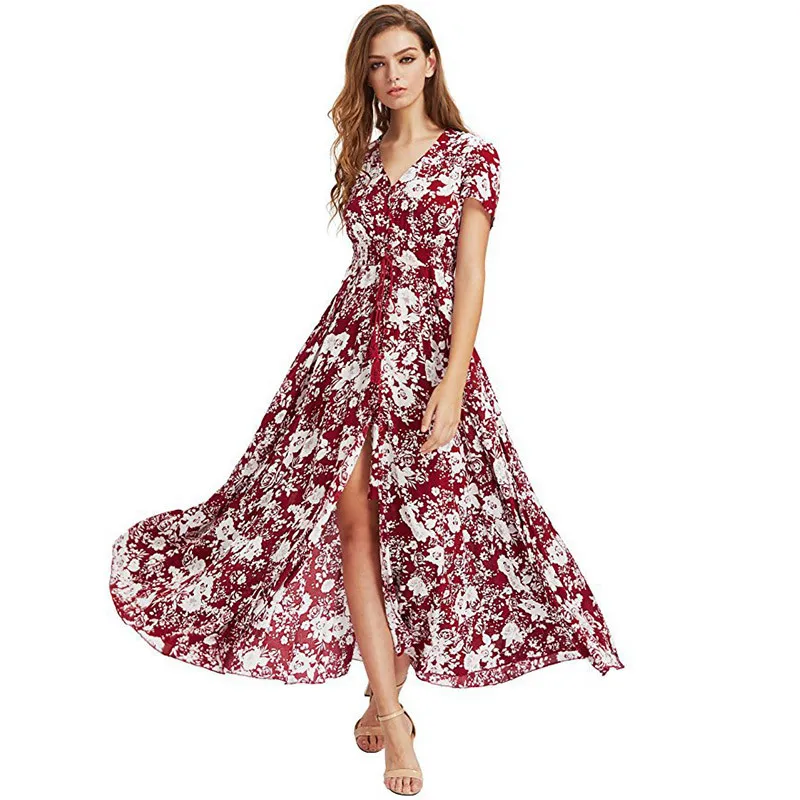Y-Nidus-Women-s-Dresses-Summer-Dress-2018-Maxi-Sundress-Button-Up-Split-Floral-Print-Flowy (4)_